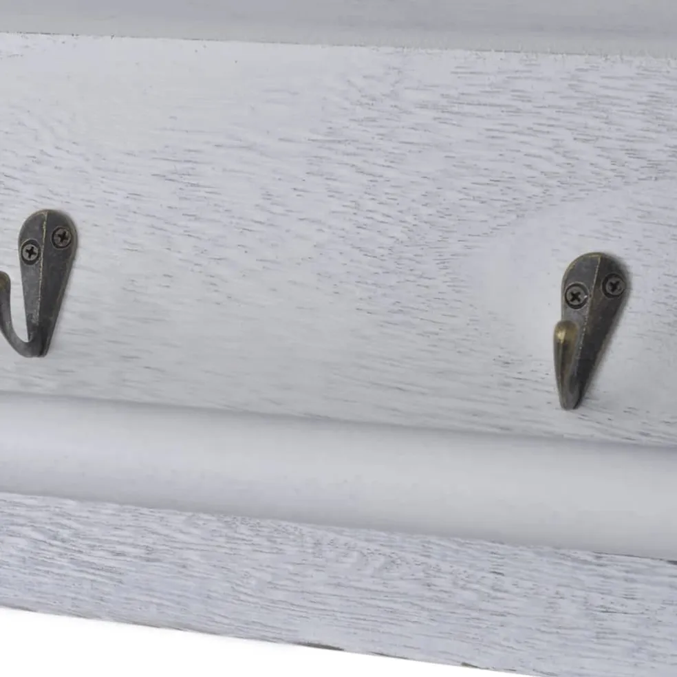 vidaXL Wandschap 60x23,5x33 cm paulowniahout wit