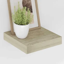 vidaXL Wandschap zwevend 23x23,5x3,8 cm MDF eikenkleur