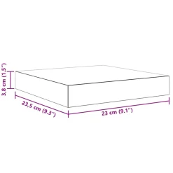 vidaXL Wandschap zwevend 23x23,5x3,8 cm MDF eikenkleur