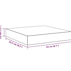 vidaXL Wandschap zwevend 23x23,5x3,8 cm MDF wit