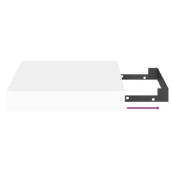 vidaXL Wandschap zwevend 23x23,5x3,8 cm MDF wit