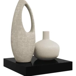 vidaXL Wandschap zwevend 23x23,5x3,8 cm MDF hoogglans zwart