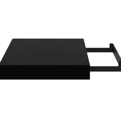vidaXL Wandschap zwevend 23x23,5x3,8 cm MDF hoogglans zwart
