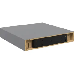 vidaXL Wandschap zwevend 23x23,5x3,8 cm MDF grijs