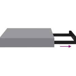 vidaXL Wandschap zwevend 23x23,5x3,8 cm MDF grijs