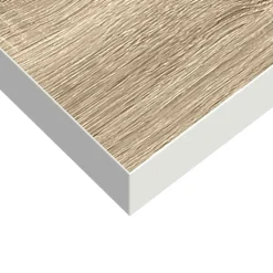 vidaXL Wandschap zwevend 23x23,5x3,8 cm MDF eikenkleurig en wit