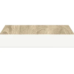 vidaXL Wandschap zwevend 23x23,5x3,8 cm MDF eikenkleurig en wit