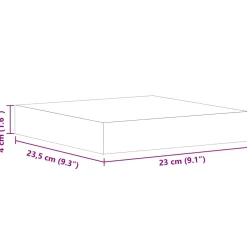 vidaXL Wandschap zwevend 23x23,5x3,8 cm MDF eikenkleurig en wit