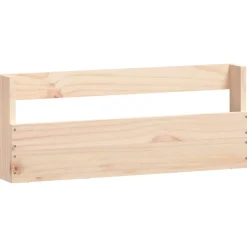 vidaXL Wandschoenenrekken 2 st 59x9x23 cm massief grenenhout