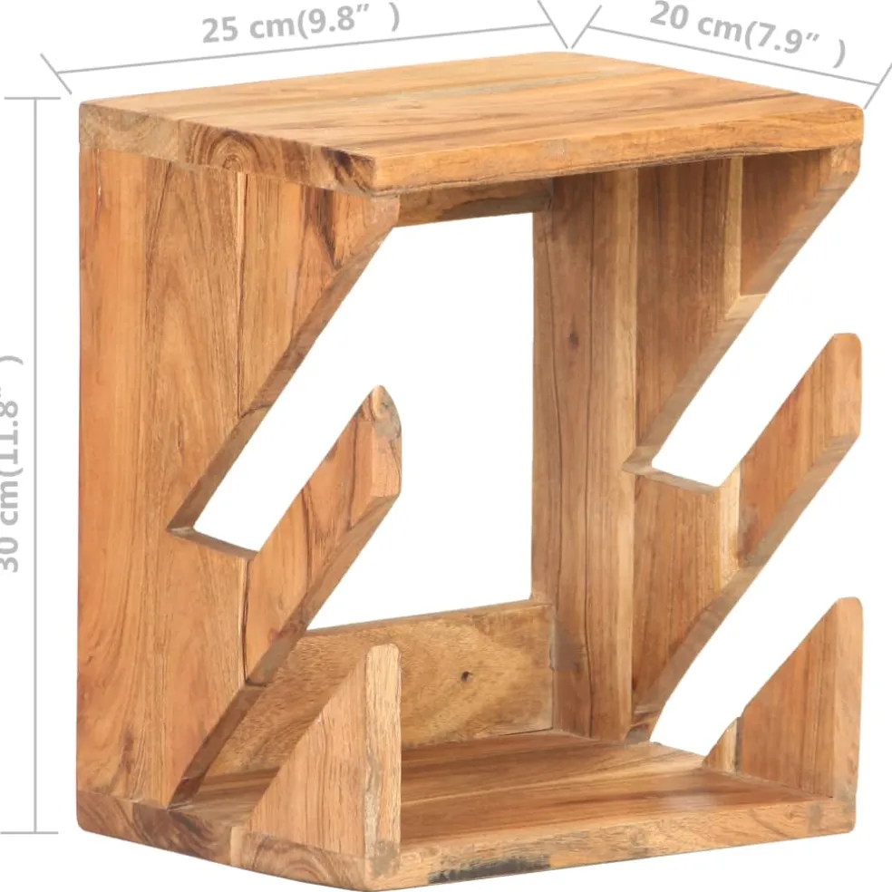 vidaXL Wandskateboardhouder 25x20x30 cm massief acaciahout