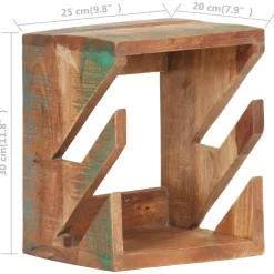 vidaXL Wandskateboardhouder 25x20x30 cm massief gerecycled hout