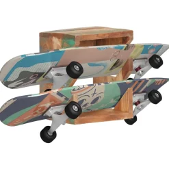 vidaXL Wandskateboardhouder 25x20x30 cm massief gerecycled hout