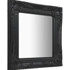 vidaXL Wandspiegel barok stijl 40x40 cm zwart