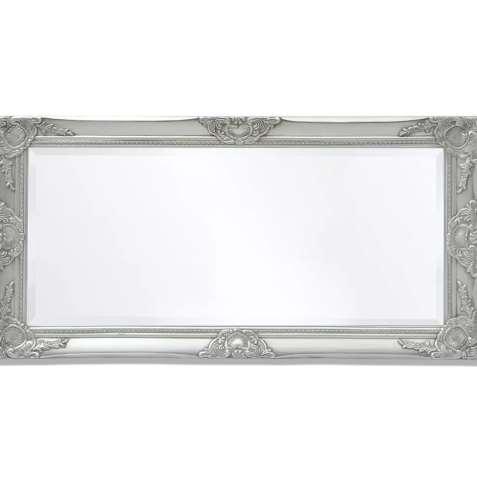 vidaXL Wandspiegel Barok 100 x 50 cm zilver