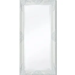 vidaXL Wandspiegel Barok 100 x 50 cm wit
