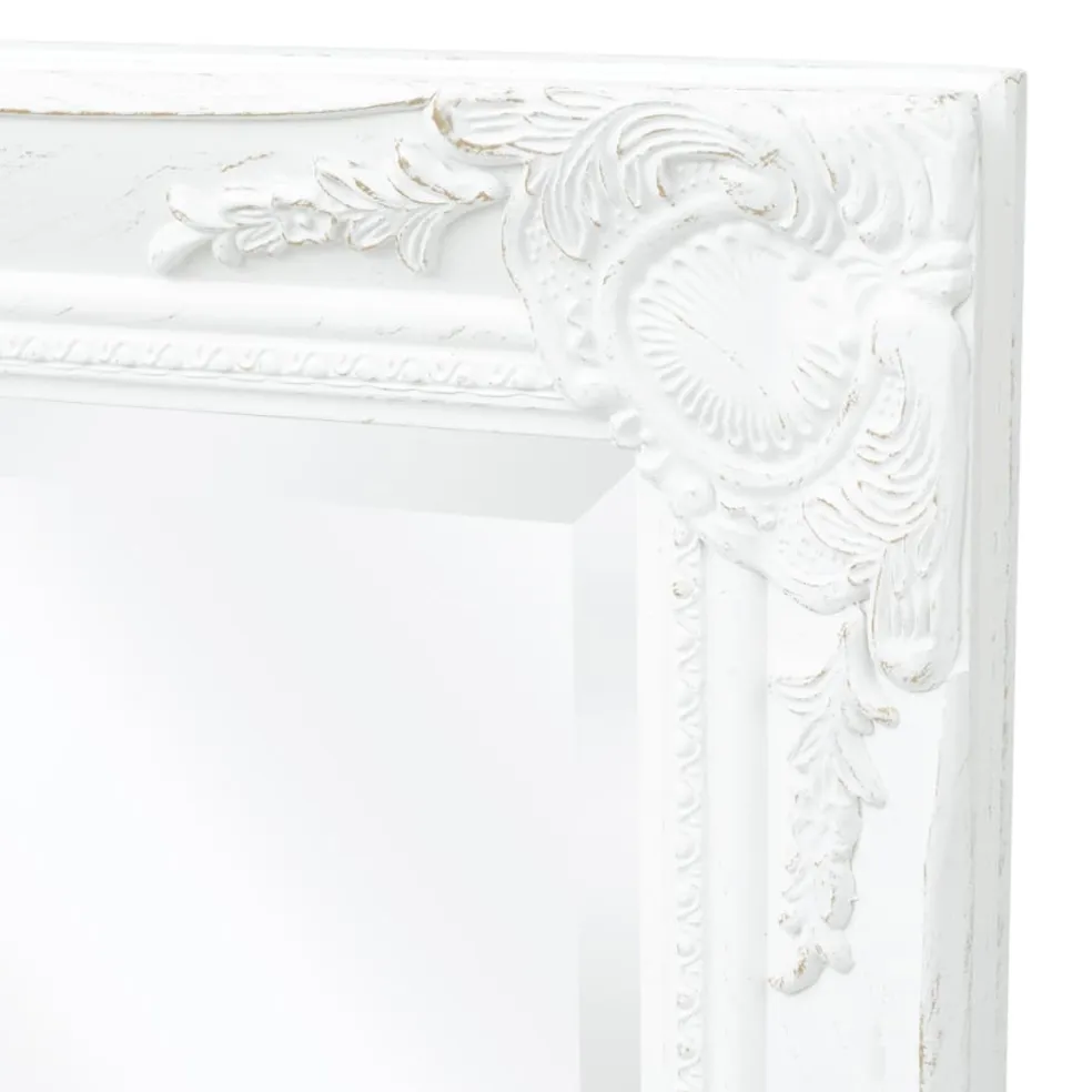 vidaXL Wandspiegel Barok 100 x 50 cm wit