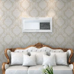 vidaXL Wandspiegel Barok 100 x 50 cm wit