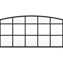 vidaXL Wandspiegel boog 60x30 cm ijzer zwart
