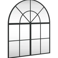 vidaXL Wandspiegel boog 60x70 cm ijzer zwart