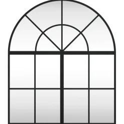 vidaXL Wandspiegel boog 60x70 cm ijzer zwart