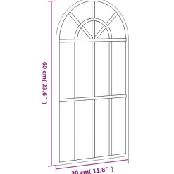 vidaXL Wandspiegel boog 30x60 cm ijzer zwart