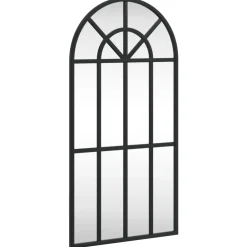 vidaXL Wandspiegel boog 30x60 cm ijzer zwart
