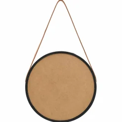 vidaXL Wandspiegel met band 40 cm zwart