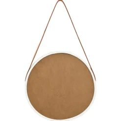 vidaXL Wandspiegel met band 40 cm wit