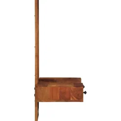 vidaXL Wandspiegel met lades 60x33x90 cm massief acaciahout