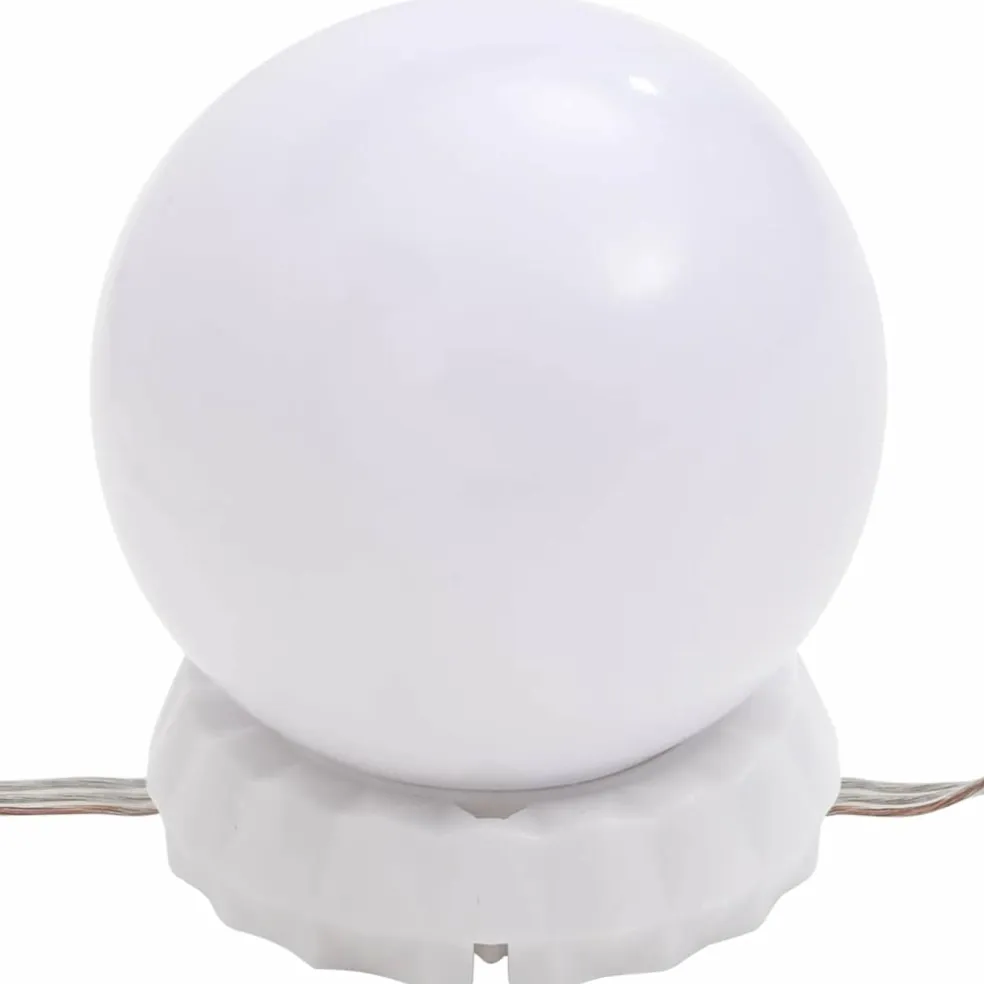 vidaXL Wandspiegel met LED-lampen vierkant glas