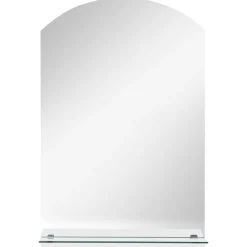 vidaXL Wandspiegel met schap 20x40 cm gehard glas