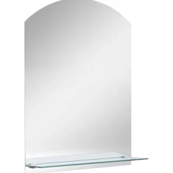 vidaXL Wandspiegel met schap 20x40 cm gehard glas