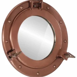 vidaXL Wandspiegel patrijspoort Ø30 cm aluminium en glas