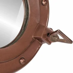 vidaXL Wandspiegel patrijspoort Ø30 cm aluminium en glas