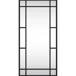 vidaXL Wandspiegel rechthoekig 30x60 cm ijzer zwart