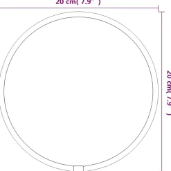 vidaXL Wandspiegel rond Ø20 cm goudkleurig
