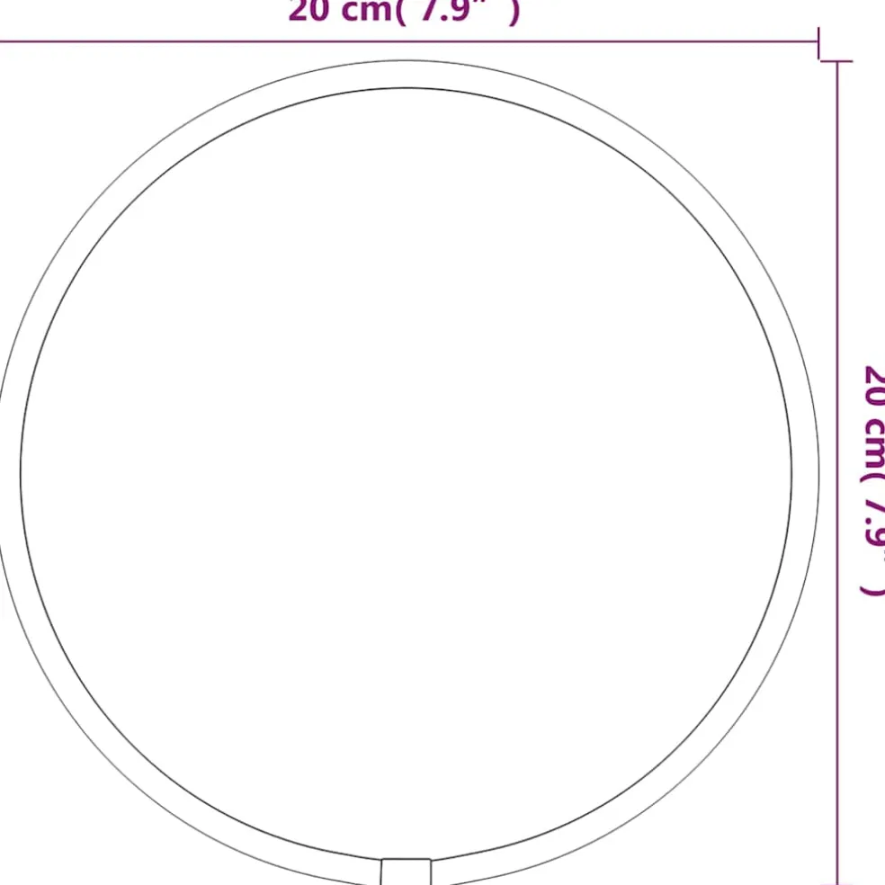 vidaXL Wandspiegel rond Ø20 cm goudkleurig