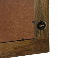 vidaXL wandspiegel Walnoot Bruin 70 x 50 cm Bewerkt hout en glas