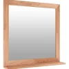 vidaXL Wandspiegel 55x55 cm massief walnotenhout