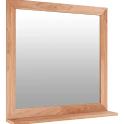 vidaXL Wandspiegel 55x55 cm massief walnotenhout