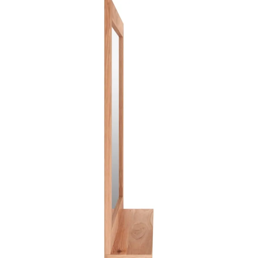 vidaXL Wandspiegel 55x55 cm massief walnotenhout