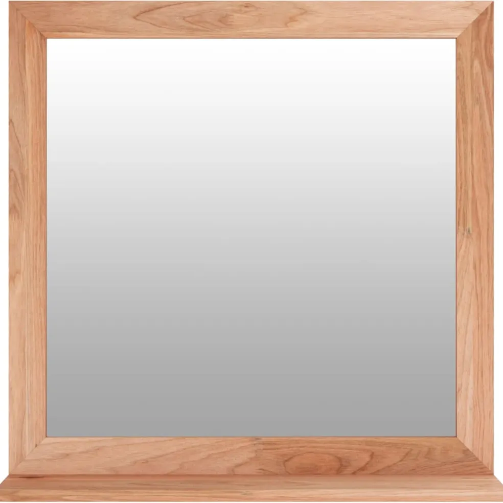 vidaXL Wandspiegel 55x55 cm massief walnotenhout