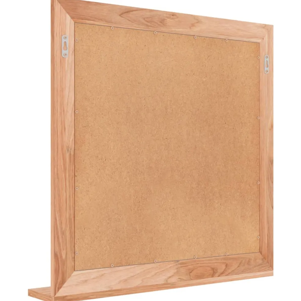 vidaXL Wandspiegel 55x55 cm massief walnotenhout