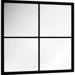 vidaXL Wandspiegel 40x40 cm metaal zwart