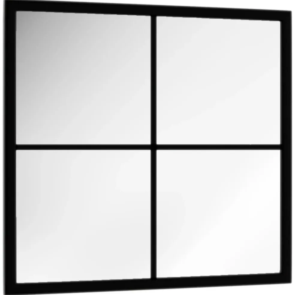 vidaXL Wandspiegel 40x40 cm metaal zwart