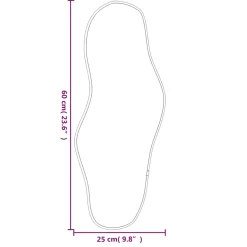 vidaXL Wandspiegel 60x25 cm zwart
