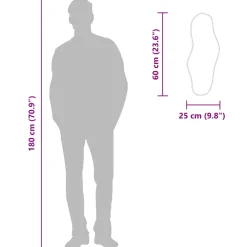vidaXL Wandspiegel 60x25 cm zwart