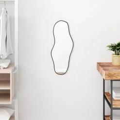 vidaXL Wandspiegel 60x25 cm zwart