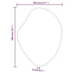 vidaXL Wandspiegel 50x40 cm zwart