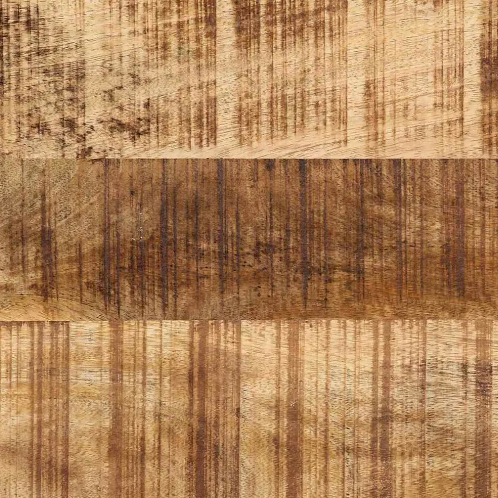 vidaXL Wandspiegel Zwart en Bruin 70 x 2 x 70 cm Massief Acaciahout